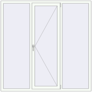 BASE REHAU EURO 60 1800x1800 mm RAL 9016 Traffic white two-sided