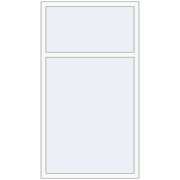 BASE REHAU EURO 60 1000x1800 mm RAL 9016 Traffic white two-sided