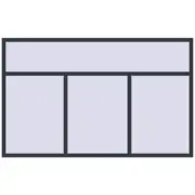 OPTIMUM REHAU EURO 70 2400x1500 mm ANTHRACITE_GREY_STRUKTURAL two-sided