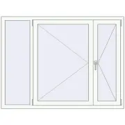 OPTIMUM REHAU EURO 70 1600x1200 mm RAL 9016 Traffic white two-sided