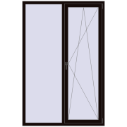 REHAU BRILLANT DESIGN 1350x2050 mm BLACK_BROWN two-sided
