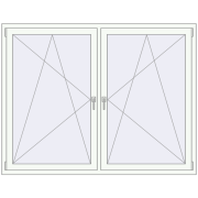 OPTIMUM REHAU EURO 70 1800x1400 mm RAL 9016 Traffic white two-sided