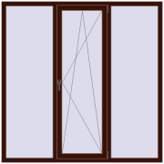 OPTIMUM REHAU EURO 70 1800x1800 mm BLACK_CHERRY two-sided OPTIMUM REHAU EURO 70 1800x1800 mm BLACK_CHERRY two-sided