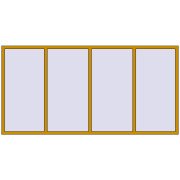 ALU STANDARD 72 3000x1500 mm RAL 1005 Honey yellow two-sided