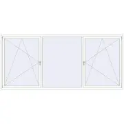 OPTIMUM REHAU EURO 70 3600x1600 mm RAL 9016 Traffic white two-sided