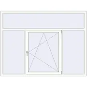 OPTIMUM REHAU EURO 70 2100x1600 mm RAL 9016 Traffic white two-sided