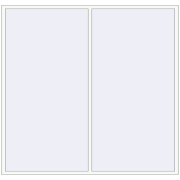 REHAU ARTEVO 2500x2400 mm RAL 9016 Traffic white two-sided