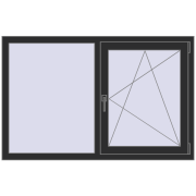 REHAU BRILLANT DESIGN 1400x900 mm BLACK_STRUCTURAL two-sided
