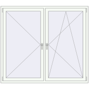 ENERGY-SAVING REHAU SYNEGO MD 1700x1500 mm ANTHRACITE_GREY_STRUKTURAL external