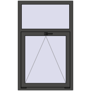 Ferestre 800x1300 mm BASE REHAU EURO 60 BASALT_GREY two-sided