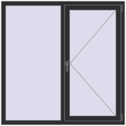 BASE REHAU EURO 60 1400x1400 mm ANTHRACITE_GREY_GLATT two-sided