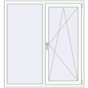 BASE REHAU EURO 60 1300x1400 mm RAL 9016 Traffic white two-sided BASE REHAU EURO 60 1300x1400 mm RAL 9016 Traffic white two-sided