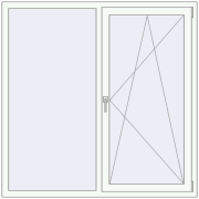 REHAU BRILLANT DESIGN 1500x1500 mm RAL 9016 Traffic white two-sided