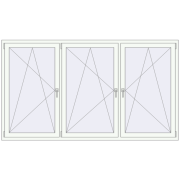 REHAU ARTEVO 2380x1350 mm RAL 9016 Traffic white two-sided REHAU ARTEVO 2380x1350 mm RAL 9016 Traffic white two-sided