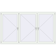 ENERGY-SAVING REHAU SYNEGO MD 2500x1448 mm RAL 9016 Traffic white two-sided ENERGY-SAVING REHAU SYNEGO MD 2500x1448 mm RAL 9016 Traffic white two-sided