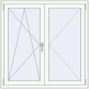 REHAU ARTEVO 1200x1200 mm RAL 9016 Traffic white two-sided