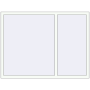 REHAU ARTEVO 1600x1200 mm RAL 9016 Traffic white two-sided