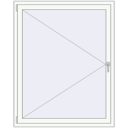 BASE REHAU EURO 60 1200x1500 mm RAL 9016 Traffic white two-sided