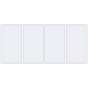 Ferestre 3600x1600 mm REHAU BRILLANT DESIGN RAL 9016 Traffic white two-sided