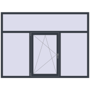 ENERGY-SAVING REHAU SYNEGO MD 2150x1600 mm ANTHRACITE_GREY_STRUKTURAL two-sided ENERGY-SAVING REHAU SYNEGO MD 2150x1600 mm ANTHRACITE_GREY_STRUKTURAL two-sided