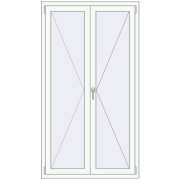 Ferestre 960x1830 mm REHAU BRILLANT DESIGN RAL 9016 Traffic white two-sided Ferestre 960x1830 mm REHAU BRILLANT DESIGN RAL 9016 Traffic white two-sided
