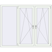 OPTIMUM REHAU EURO 70 1720x1420 mm RAL 9016 Traffic white two-sided OPTIMUM REHAU EURO 70 1720x1420 mm RAL 9016 Traffic white two-sided