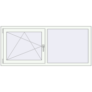 ENERGY-SAVING REHAU SYNEGO MD 1600x700 mm RAL 9016 Traffic white two-sided