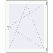 ENERGY-SAVING REHAU SYNEGO MD 1165x1465 mm RAL 9016 Traffic white two-sided