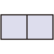 ENERGY-SAVING REHAU SYNEGO MD 2500x1200 mm BLACK_BROWN two-sided