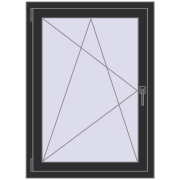 OPTIMUM REHAU EURO 70 800x1100 mm ANTHRACITE_GREY_GLATT two-sided OPTIMUM REHAU EURO 70 800x1100 mm ANTHRACITE_GREY_GLATT two-sided