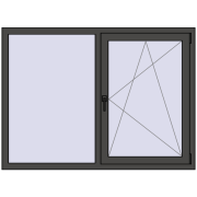 BASE REHAU EURO 60 1500x1100 mm BASALT_GREY two-sided