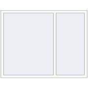 OPTIMUM REHAU EURO 70 1600x1250 mm RAL 9016 Traffic white two-sided