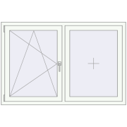 OPTIMUM REHAU EURO 70 1500x1000 mm RAL 9016 Traffic white two-sided