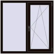 BASE REHAU EURO 60 1200x1200 mm BLACK_BROWN two-sided