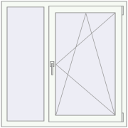BASE REHAU EURO 60 1100x1100 mm RAL 9016 Traffic white two-sided