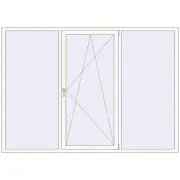 OPTIMUM REHAU EURO 70 2480x1760 mm RAL 9016 Traffic white two-sided