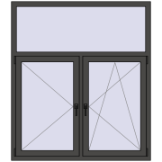 OPTIMUM REHAU EURO 70 1400x1600 mm BASALT_GREY two-sided