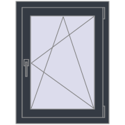 BASE REHAU EURO 60 600x800 mm ANTHRACITE_GREY_STRUKTURAL two-sided