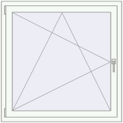 OPTIMUM REHAU EURO 70 1100x1100 mm RAL 9016 Traffic white two-sided OPTIMUM REHAU EURO 70 1100x1100 mm RAL 9016 Traffic white two-sided