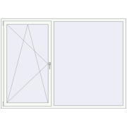 OPTIMUM REHAU EURO 70 2190x1580 mm RAL 9016 Traffic white two-sided OPTIMUM REHAU EURO 70 2190x1580 mm RAL 9016 Traffic white two-sided