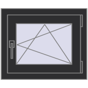 REHAU BRILLANT DESIGN 550x500 mm ANTHRACITE_GREY_GLATT two-sided REHAU BRILLANT DESIGN 550x500 mm ANTHRACITE_GREY_GLATT two-sided