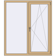 Ferestre 1300x1500 mm ALU LIGHT A RAL 1001 Beige two-sided