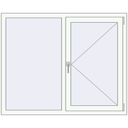 BASE REHAU EURO 60 1400x1100 mm RAL 9016 Traffic white two-sided