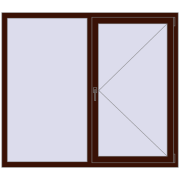 OPTIMUM REHAU EURO 70 1600x1400 mm BLACK_CHERRY two-sided