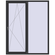 BASE REHAU EURO 60 1600x2000 mm ANTHRACITE_GREY_GLATT two-sided BASE REHAU EURO 60 1600x2000 mm ANTHRACITE_GREY_GLATT two-sided