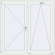 BASE REHAU EURO 60 1500x1500 mm RAL 9016 Traffic white two-sided