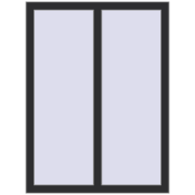 OPTIMUM REHAU EURO 70 899x1200 mm ANTHRACITE_GREY_GLATT two-sided