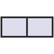 OPTIMUM REHAU EURO 70 1500x600 mm ANTHRACITE_GREY_GLATT two-sided
