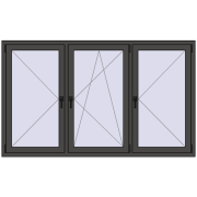 REHAU ARTEVO 2000x1200 mm BASALT_GREY two-sided