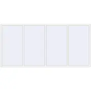 BASE REHAU EURO 60 3770x1800 mm RAL 9016 Traffic white two-sided